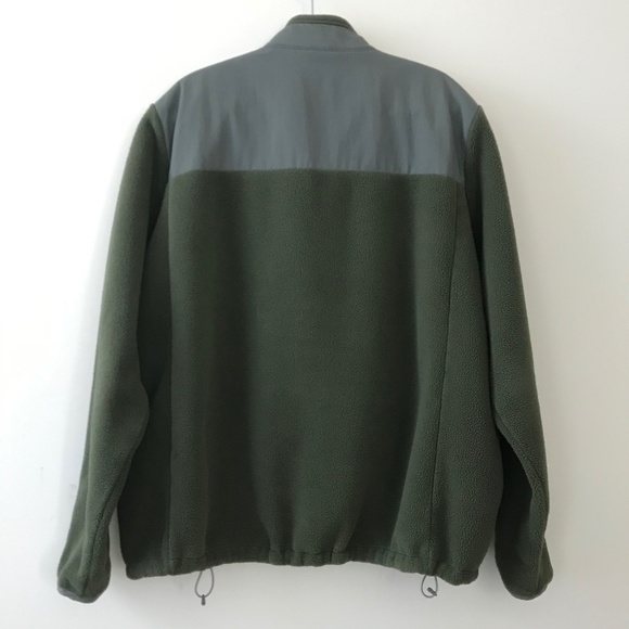 Lands End Green & Gray Zip Up Fleece Jacket - Picture 9 of 16